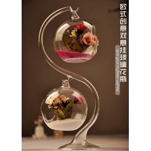 Stiklinė vaza su stovu "Puikieji burbulai 2"