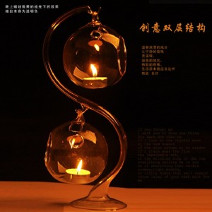 Stiklinė vaza su stovu "Puikieji burbulai 2"