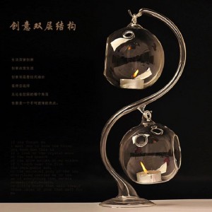 Stiklinė vaza su stovu "Puikieji burbulai 2"