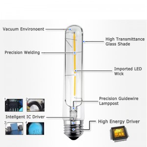 Šviesos diodų filamentinė lempa "Edison" ()