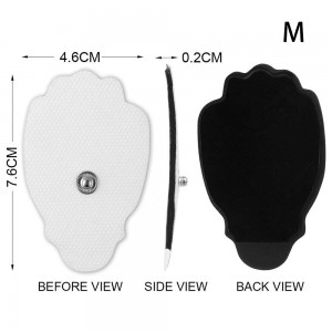 Silikono gelio elektrodai "BesTraining 2" (4.6 x 7.6 cm, 10 vnt.)