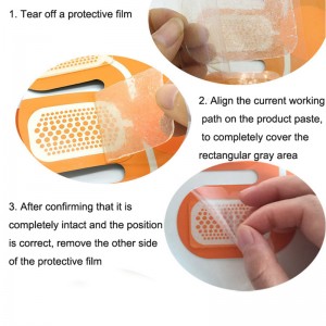 Klijuojami gelio padai treniruokliams "ProTraining 9" (4 x 6 cm, 20 vnt.)