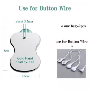 Silikono gelio elektrodai "ProTraining" (5.5 x 8 cm, 10 vnt.