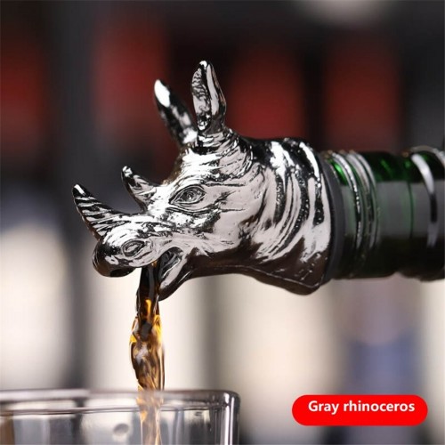 Šampano ir vyno butelio kamštis "Premium Black Rhinoceros"