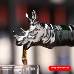 Šampano ir vyno butelio kamštis "Premium Black Rhinoceros"