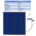 Saulės modulis "Solar Power USB" (5 V 840 mA 4.5 W)