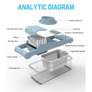 Universali vaisių ir daržovių pjaustyklė "Aukščiausia klasė 4"
