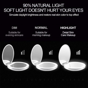 LED nešiojamasis veidrodis makiažui "Pro Makeup Deluxe 2"