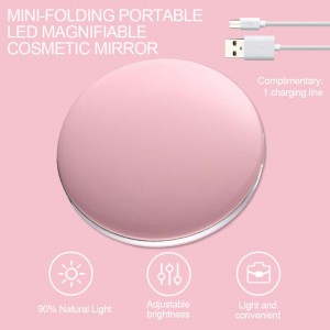 LED nešiojamasis veidrodis makiažui "Pro Makeup Deluxe 3"