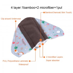 Daugkartinio naudojimo higieniniai įklotai "Bella Premium Deluxe" (7 vnt.)