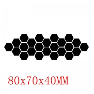 Veidrodiniai lipdukai "Korys" (12 vnt, 8 x 7 cm)