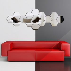 Veidrodiniai lipdukai "Korys 3" (12 vnt, 10 x 8.