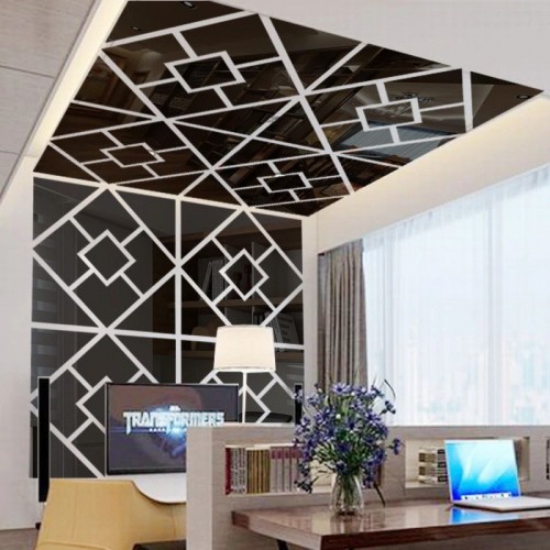 Veidrodiniai lipdukai "Puikieji ornamentai 8" (40 x 40 cm)