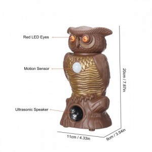 Paukščių baidytuvas "Baisioji pelėda" (reaguoja į judesius)