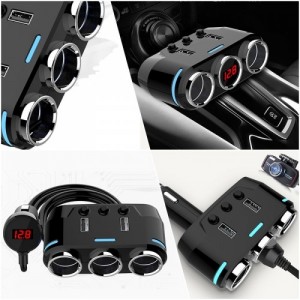 12V-24V automobilio cigarečių žiebtuvėlio lizdo skirstytuvas