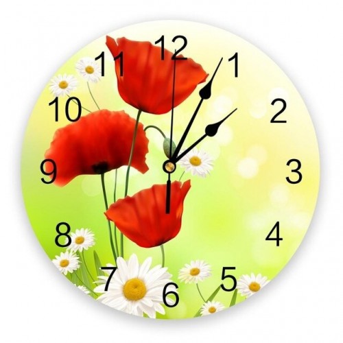 Sieninis laikrodis "Puikieji žiedai" (25 cm)