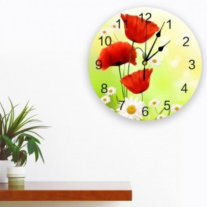 Sieninis laikrodis "Puikieji žiedai" (25 cm)