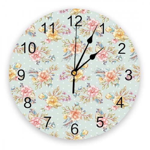 Sieninis laikrodis "Puikieji žiedai" (25 cm)