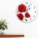 Sieninis laikrodis "Puikiosios aguonos" (25 cm)