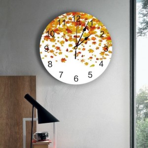 Sieninis laikrodis "Rudeniniai lapai krenta" (25 cm)
