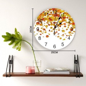 Sieninis laikrodis "Rudeniniai lapai krenta" (25 cm)