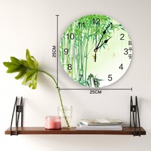 Sieninis laikrodis "Žaliasis bambukų miškas" (25 cm)