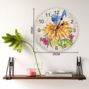 Sieninis laikrodis "Paukštelis ir geltonoji gėlė" (25 cm)