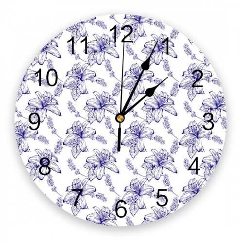 Sieninis laikrodis "Puikieji levandų žiedai" (25 cm)