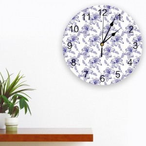 Sieninis laikrodis "Puikieji levandų žiedai" (25 cm)