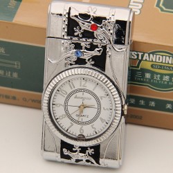 Laikrodis žiebtuvėlis "Sidabrinės salamandros" (atsparus vėjui)