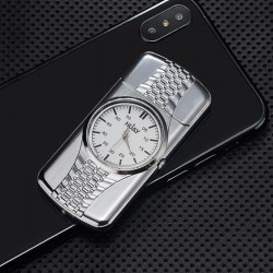 Laikrodis žiebtuvėlis "Sidabrinis žiebtuvėlis 2" (atsparus