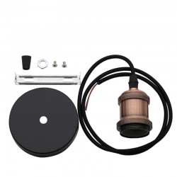 Dekoratyvinės lemputės "Edison" lizdas su laidu