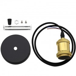 Dekoratyvinės lemputės "Edison" lizdas su laidu