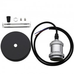 Dekoratyvinės lemputės "Edison" lizdas su laidu