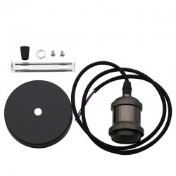 Dekoratyvinės lemputės "Edison" lizdas su laidu