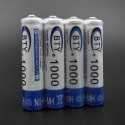 4 įkraunamos BTY 1000mAh AAA baterijos