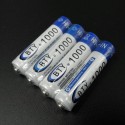 4 įkraunamos BTY 1000mAh AAA baterijos