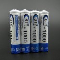 4 įkraunamos BTY 1000mAh AAA baterijos