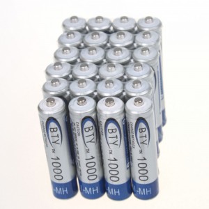 4 įkraunamos BTY 1000mAh AAA baterijos