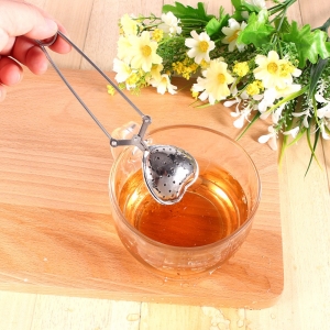 Plieninis arbatos sietelis "Meilės širdelė 2"