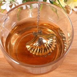 Plieninis arbatos sietelis "Kriauklytė"