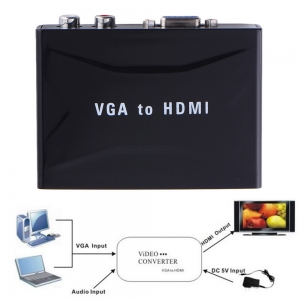 VGA + audio į HDMI signalą keitiklis (720P)