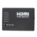 5 HDMI į vieną HDMI paskirstytojas (1080P, distacinis valdymas)