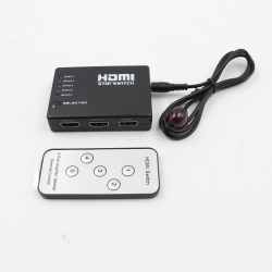 5 HDMI į vieną HDMI paskirstytojas (1080P, distacinis valdymas)