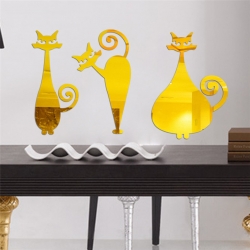 Veidrodiniai lipdukai "Trys katinai"