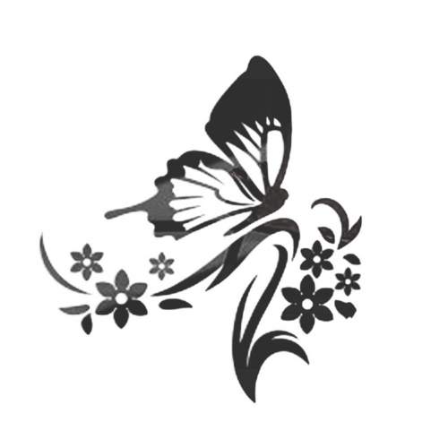 Veidrodinis lipdukas "Juodasis drugelis" (53 x 50 cm)