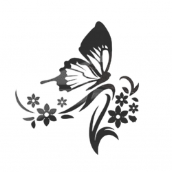 Veidrodinis lipdukas "Juodasis drugelis" (53 x 50 cm)