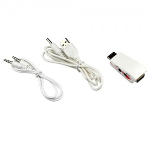 1080P HDMI į VGA vaizdo konverteris adapteris + USB maitinimo audio laidas
