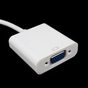 HDMI į VGA keitiklis adapteris su USB audio laidu (baltas)