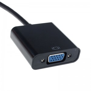 HDMI į VGA keitiklis adapteris su USB audio laidu (juodas)